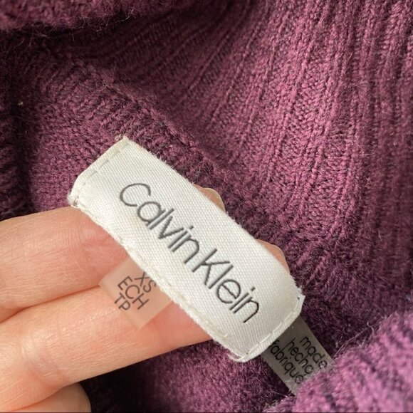 Calvin Klein sweater with cowl neck, long sleeves, loose fit, long - Picture 5 of 7